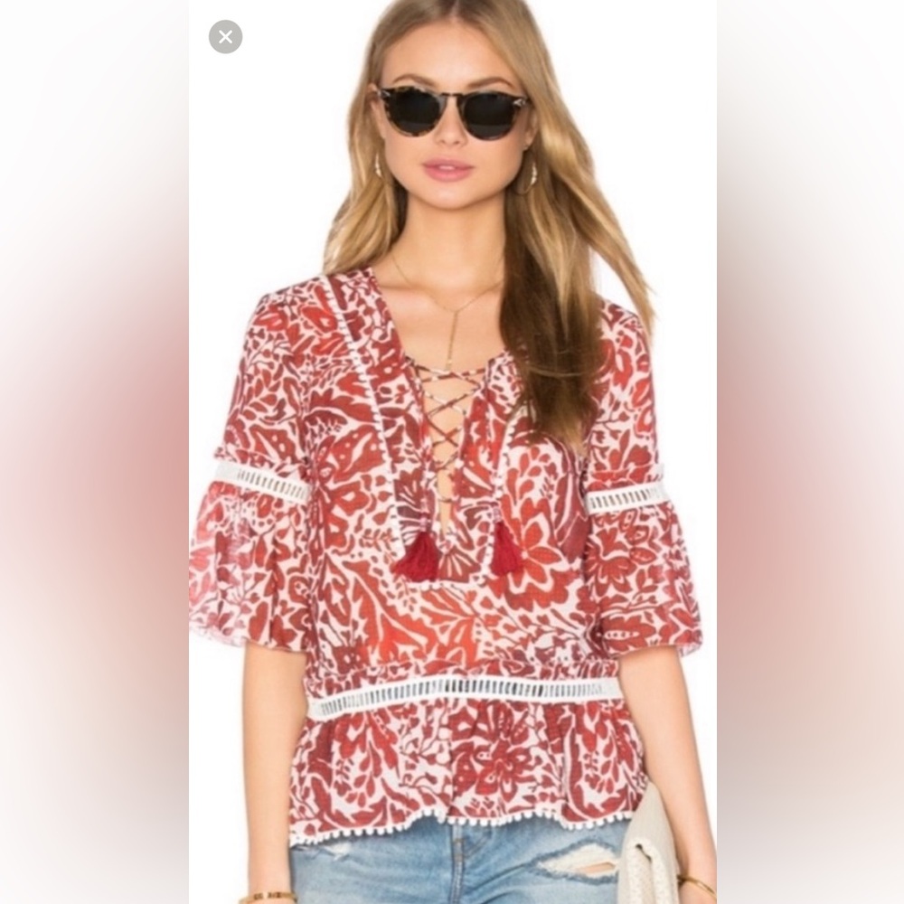 Saylor Alissa Almafi floral top blouse